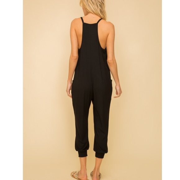 Black Lounge Jumpsuit - Picture 4 of 6